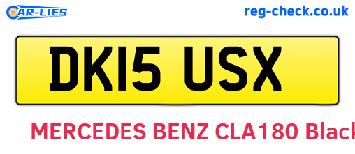 DK15USX are the vehicle registration plates.