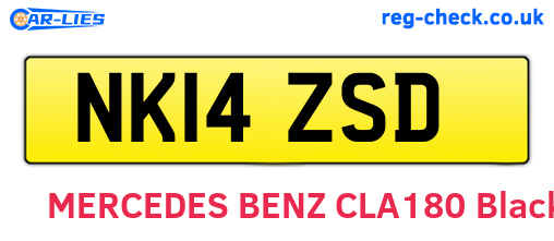 NK14ZSD are the vehicle registration plates.