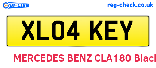 XL04KEY are the vehicle registration plates.