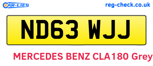 ND63WJJ are the vehicle registration plates.