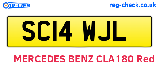 SC14WJL are the vehicle registration plates.