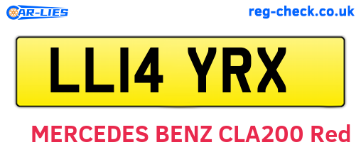 LL14YRX are the vehicle registration plates.