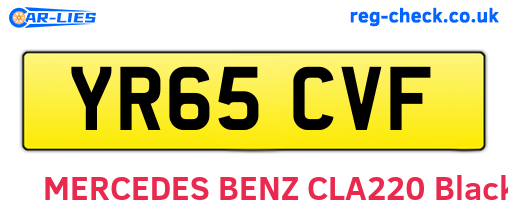 YR65CVF are the vehicle registration plates.