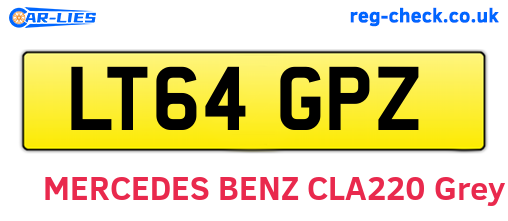 LT64GPZ are the vehicle registration plates.