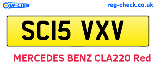 SC15VXV are the vehicle registration plates.