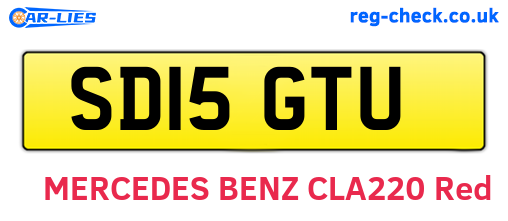 SD15GTU are the vehicle registration plates.