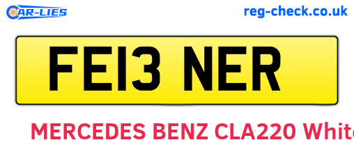 FE13NER are the vehicle registration plates.