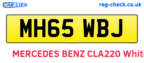 MH65WBJ are the vehicle registration plates.