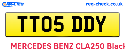 TT05DDY are the vehicle registration plates.