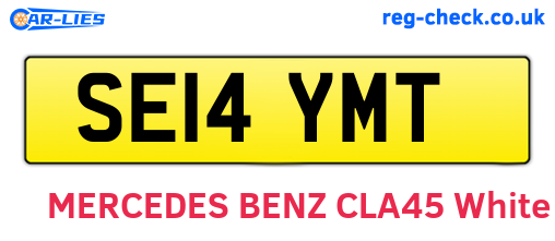 SE14YMT are the vehicle registration plates.