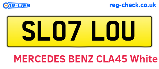 SL07LOU are the vehicle registration plates.