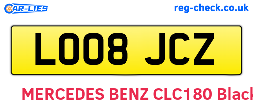 LO08JCZ are the vehicle registration plates.