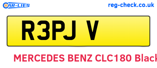R3PJV are the vehicle registration plates.