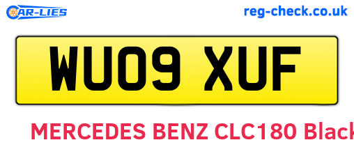 WU09XUF are the vehicle registration plates.