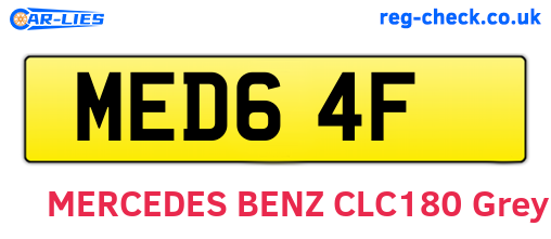 MED64F are the vehicle registration plates.
