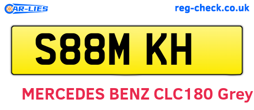 S88MKH are the vehicle registration plates.