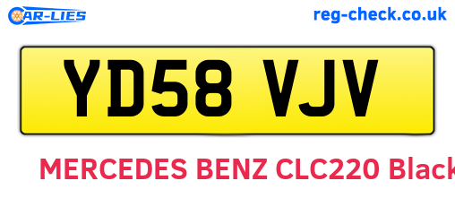 YD58VJV are the vehicle registration plates.
