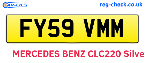 FY59VMM are the vehicle registration plates.