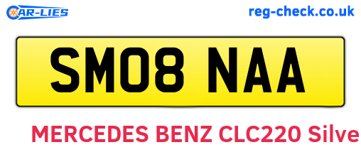 SM08NAA are the vehicle registration plates.