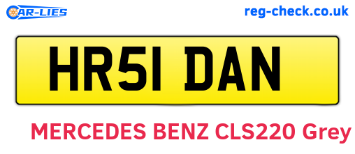 HR51DAN are the vehicle registration plates.