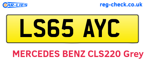 LS65AYC are the vehicle registration plates.