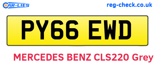 PY66EWD are the vehicle registration plates.