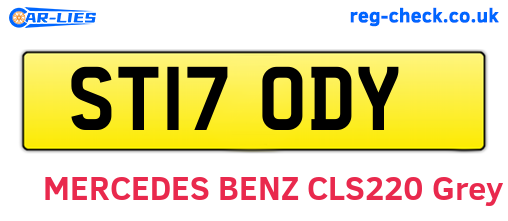 ST17ODY are the vehicle registration plates.