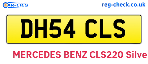 DH54CLS are the vehicle registration plates.