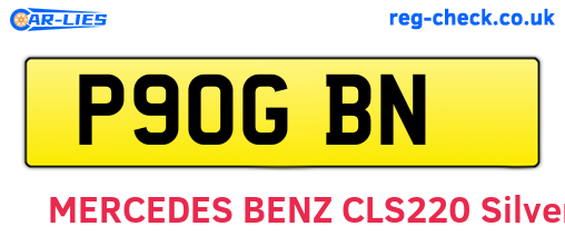 P90GBN are the vehicle registration plates.