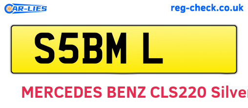 S5BML are the vehicle registration plates.