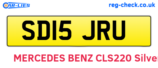 SD15JRU are the vehicle registration plates.