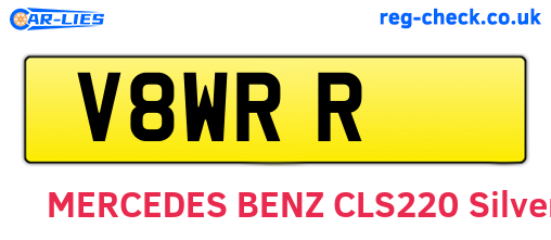 V8WRR are the vehicle registration plates.