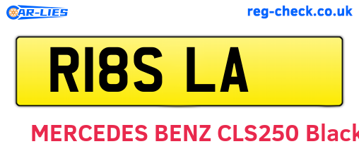 R18SLA are the vehicle registration plates.