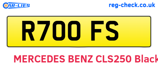 R70OFS are the vehicle registration plates.