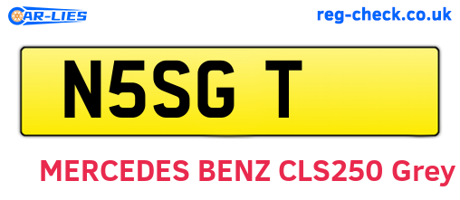 N5SGT are the vehicle registration plates.