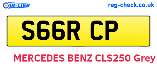 S66RCP are the vehicle registration plates.