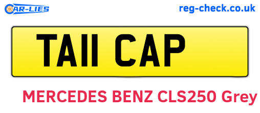 TA11CAP are the vehicle registration plates.
