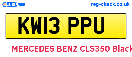 KW13PPU are the vehicle registration plates.