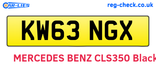 KW63NGX are the vehicle registration plates.