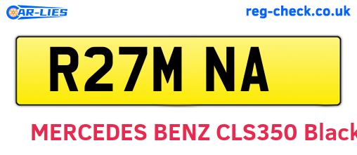 R27MNA are the vehicle registration plates.