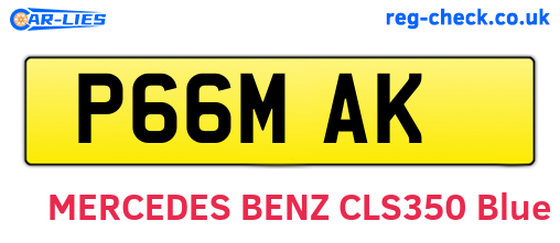 P66MAK are the vehicle registration plates.