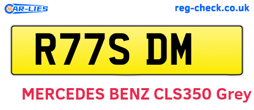 R77SDM are the vehicle registration plates.