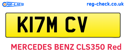K17MCV are the vehicle registration plates.