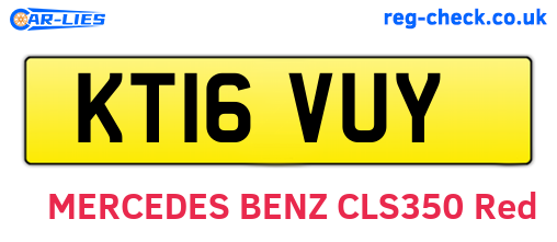 KT16VUY are the vehicle registration plates.