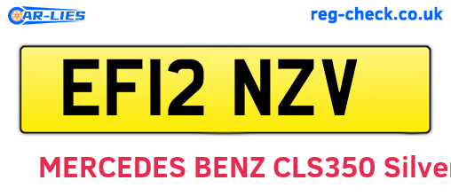 EF12NZV are the vehicle registration plates.