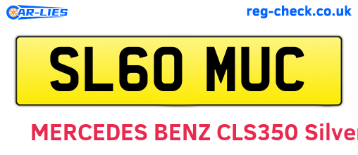 SL60MUC are the vehicle registration plates.