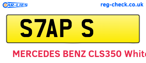 S7APS are the vehicle registration plates.