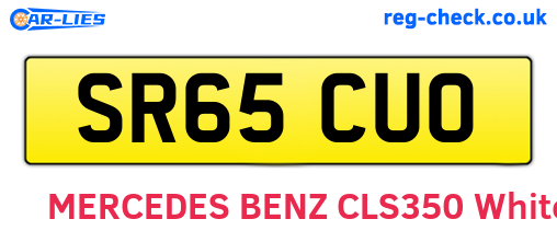 SR65CUO are the vehicle registration plates.