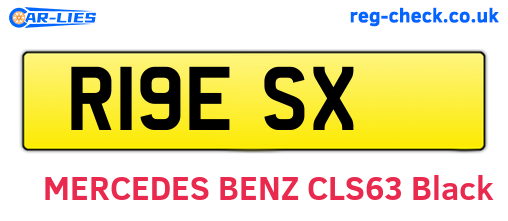 R19ESX are the vehicle registration plates.