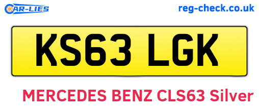 KS63LGK are the vehicle registration plates.